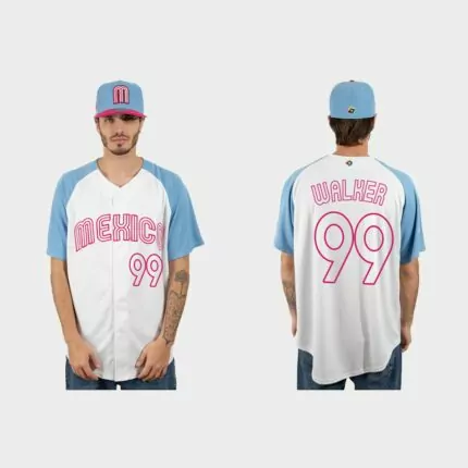 Taijuan Walker Mexico Baseball 2023 World Baseball Classic Jersey – White Blue