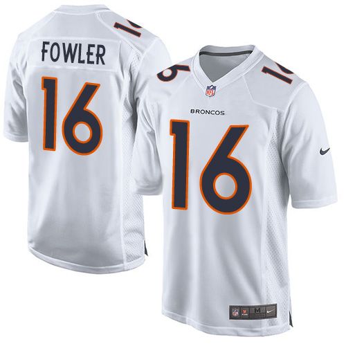 Denver Broncos #16 Bennie Fowler White Men's Stitched Game Event Jersey Men's