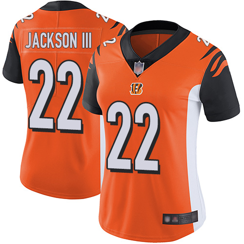 Cincinnati Bengals #22 William Jackson III Orange Alternate Women's Stitched Vapor Untouchable Limited Jersey Womens