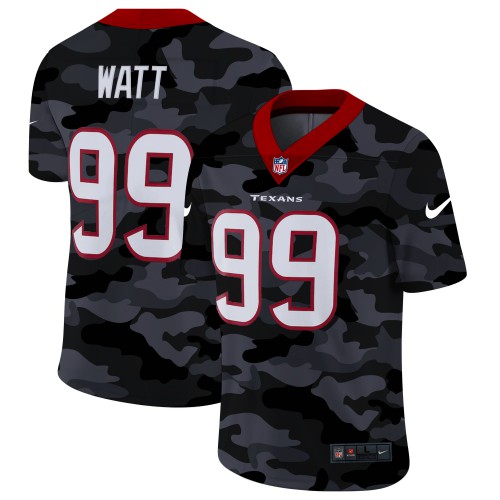 Houston Houston Texans #99 J.J. Watt Men's 2020 Black CAMO Vapor Untouchable Limited Stitched Jersey Men's