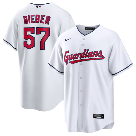 Men's Youth Women's cleveland #57 Shane Bieber baseball jersey white