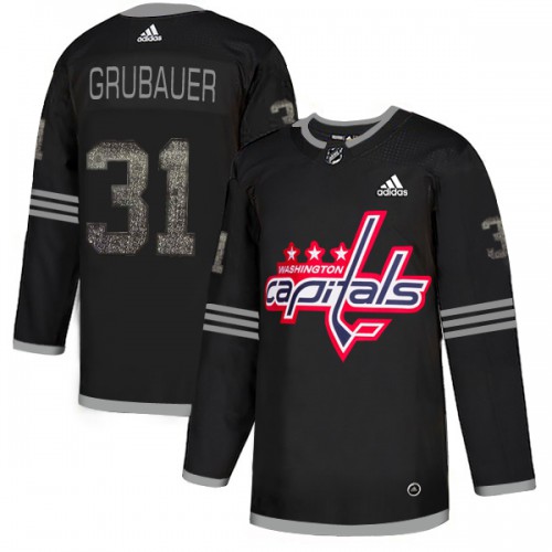 Adidas Washington Capitals #31 Philipp Grubauer Black Authentic Classic Stitched Jersey Men's