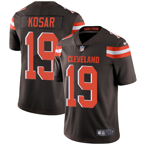 Browns #19 Bernie Kosar Brown Team Color Youth Stitched Vapor Untouchable Limited Jersey