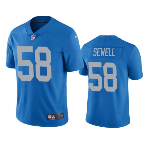 Detroit Detroit Lions #58 Penei Sewell Blue Throwback Youth Stitched Vapor Untouchable Limited Jersey Youth