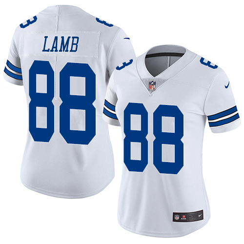 Cowboys #88 CeeDee Lamb White Women's Stitched Vapor Untouchable Limited Jersey