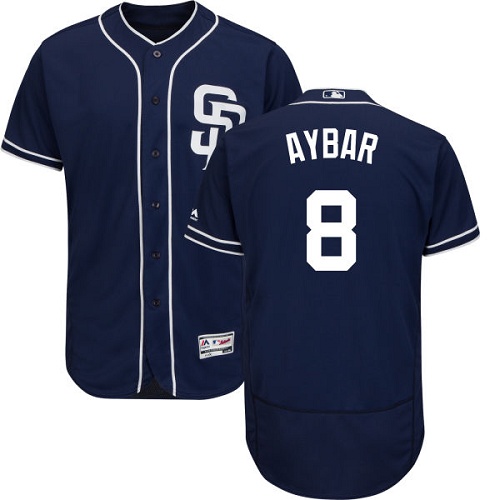 San Diego Padres #8 Erick Aybar Navy Blue Flexbase Authentic Collection Stitched Jersey Men's