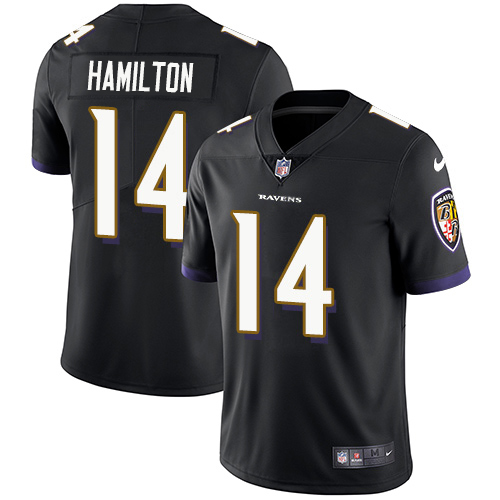 Ravens #14 Kyle Hamilton Black Alternate Youth Stitched Vapor Untouchable Limited Jersey