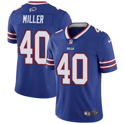 Bills #40 Von Miller Royal Blue Team Color Men's Stitched Vapor Untouchable Limited Jersey