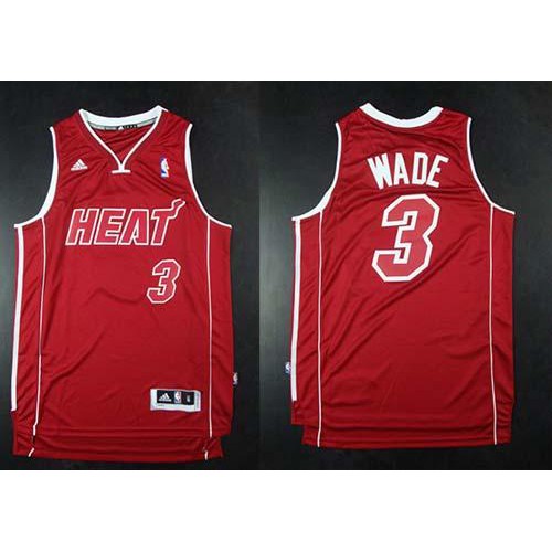 Miami Heat #3 Dwyane Wade Red Pride Swingman Stitched Jersey Mens