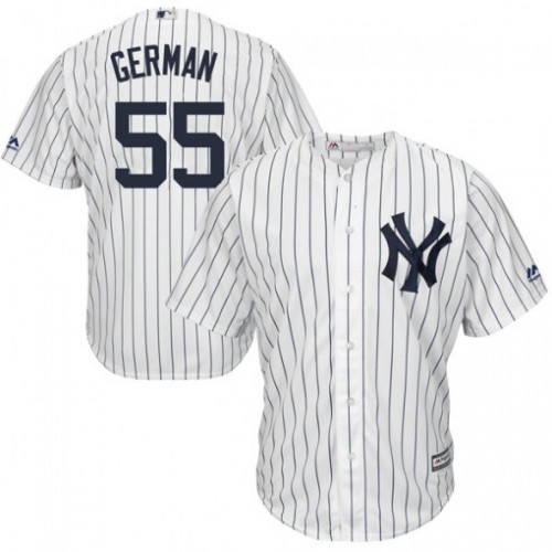 New York Yankees #55 Domingo German White Strip New Cool Base Stitched Youth Jersey Youth