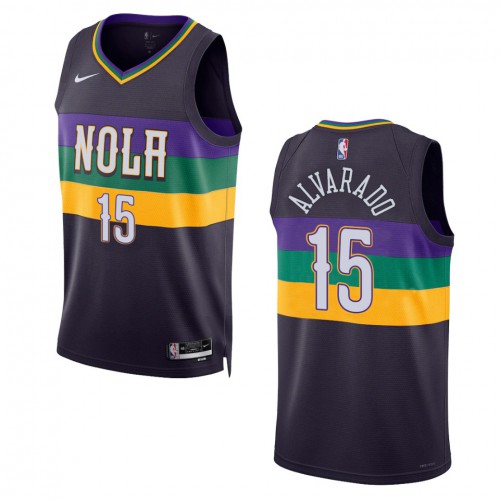 New Orleans New Orleans Pelicans #15 Jose Alvarado Unisex Purple 2022-23 Swingman Jersey - City Edition Mens