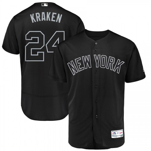 New York New York Yankees #24 Gary Sanchez Kraken Majestic 2019 Players' Weekend Flex Base Authentic Player Jersey Black Men's