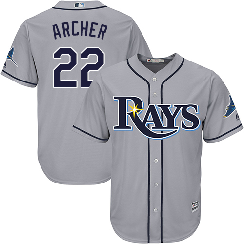 Tampa Bay Rays #22 Chris Archer Grey New Cool Base Stitched Jersey Men's