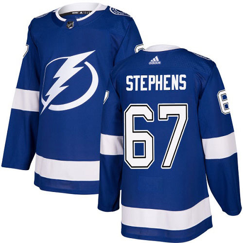 Adidas Tampa Bay Lightning #67 Mitchell Stephens Blue Home Authentic Stitched Jersey Men's