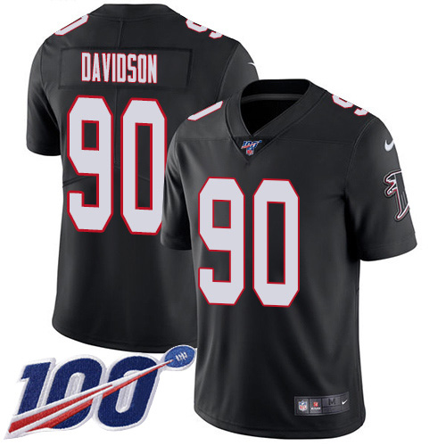 Atlanta Falcons #90 Marlon Davidson Black Alternate Youth Stitched 100th Season Vapor Untouchable Limited Jersey Youth