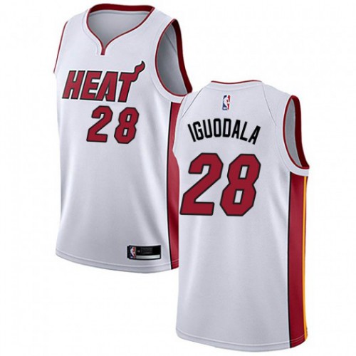 Miami Heat #28 Andre Iguodala White Youth Swingman Association Edition Jersey Youth