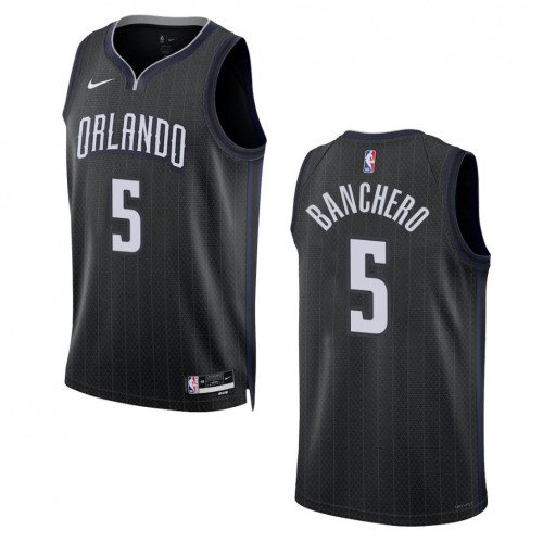 Orlando Orlando Magic #5 Paolo Banchero Unisex Black 2022-23 Swingman Jersey - City Edition Mens