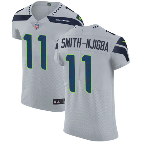 Seahawks #11 Jaxon Smith-Njigba Grey Alternate Men's Stitched New Elite Jersey