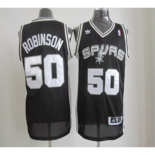 Revolution 30 San Antonio Spurs #50 David Robinson Black Stitched Jersey Mens