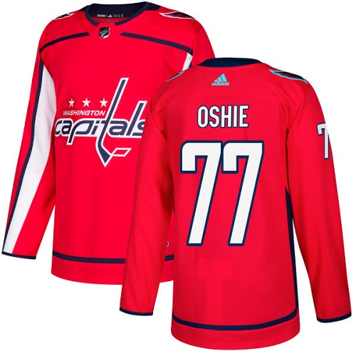 Adidas Washington Capitals #77 T. J. Oshie Red Home Authentic Stitched Youth Jersey Youth