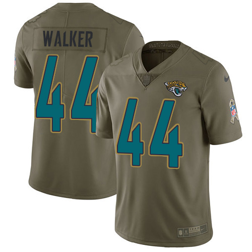 Jaguars #44 Travon Walker Olive Youth Stitched Limited 2017 Salute To Service Jersey