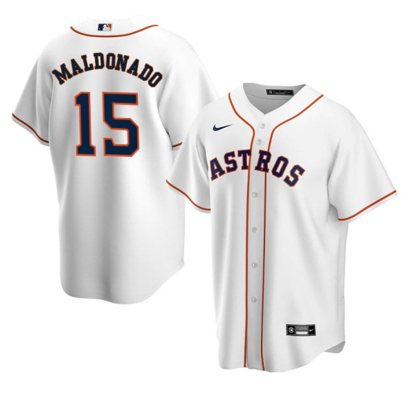 Men's Youth Women's Houston Astros 15 Replica 2020 White Home Martin Maldonado Jersey