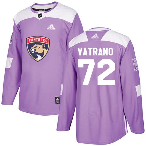 Adidas Florida Panthers #72 Frank Vatrano Purple Authentic Fights Cancer Stitched Jersey Men's