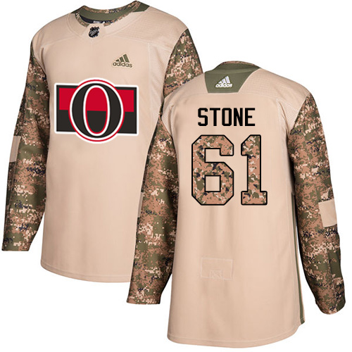 Adidas Ottawa Senators #61 Mark Stone Camo Authentic 2017 Veterans Day Stitched Youth Jersey Youth