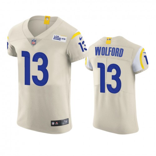 Los Angeles Los Angeles Rams #13 John Wolford Men's Vapor Elite Player Jersey - Bone Men's