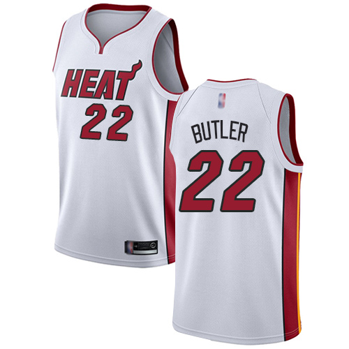Miami Heat #22 Jimmy Butler White Youth Swingman Association Edition Jersey Youth