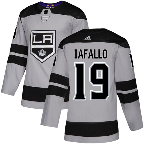 Adidas Los Angeles Kings #19 Alex Iafallo Gray Alternate Authentic Stitched Jersey Men's