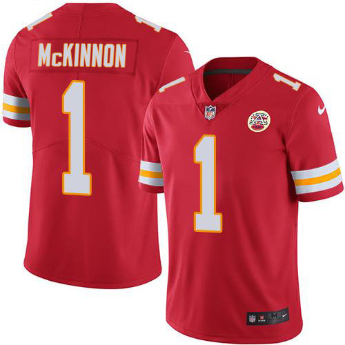 Chiefs #1 Jerick McKinnon Red Team Color Men's Stitched Vapor Untouchable Limited Jersey