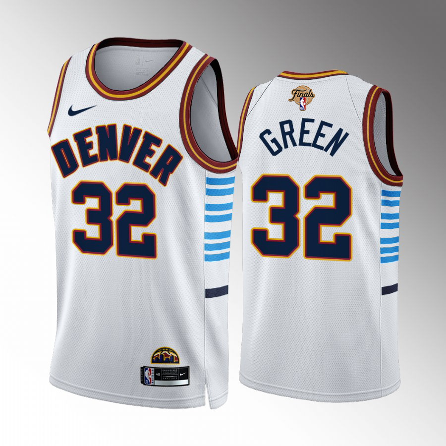 Denver Nuggets #32 Jeff Green White 2023 Finals Patch City Edition Jersey