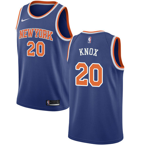 New York Knicks #20 Kevin Knox Blue Swingman Icon Edition Jersey Mens