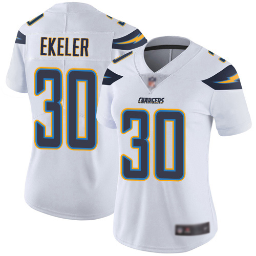 Chargers #30 Austin Ekeler White Women's Stitched Vapor Untouchable Limited Jersey