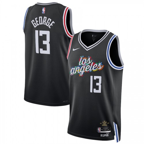 Los Angeles Los Angeles Clippers #13 Paul George Unisex Black 2022-23 Swingman Jersey - City Edition Mens