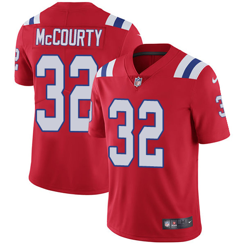 Patriots #32 Devin McCourty Red Alternate Men's Stitched Vapor Untouchable Limited Jersey