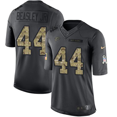 Atlanta Falcons #44 Vic Beasley Jr Black Men's Stitched Limited 2016 Salute To Service Jersey Men's