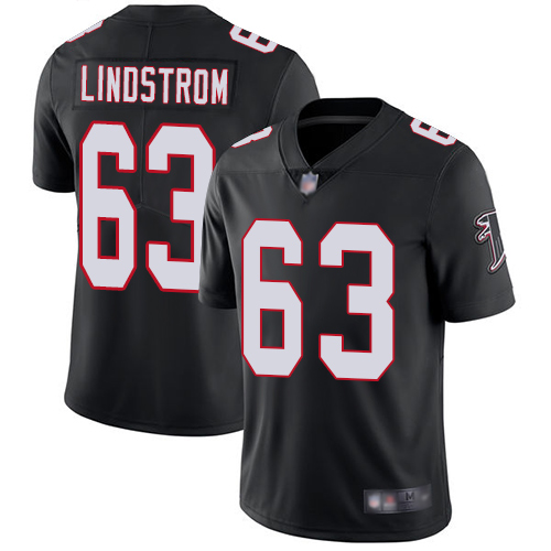 Atlanta Falcons #63 Chris Lindstrom Black Alternate Men's Stitched Vapor Untouchable Limited Jersey Men's