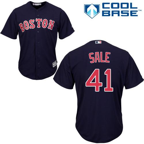 Boston Red Sox #41 Chris Sale Navy Blue Alternate Women's Stitched Jersey Womens