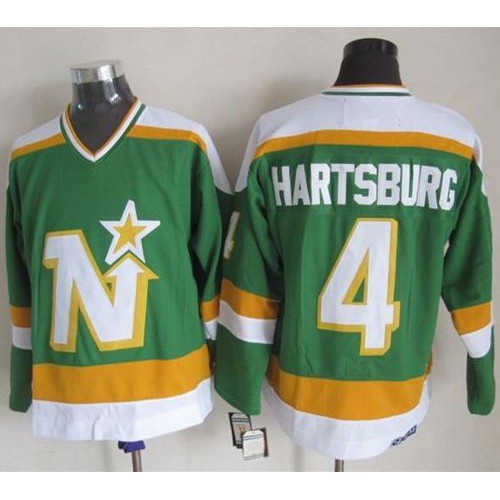 Dallas Stars #4 Craig Hartsburg Stitched Green CCM Throwback Jersey Men's