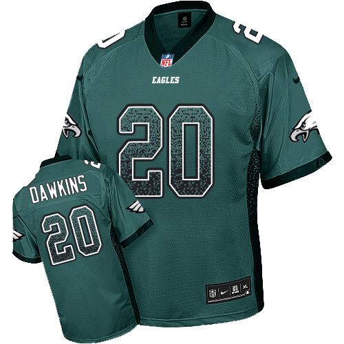 Eagles #20 Brian Dawkins Midnight Green Team Color Men's Stitched Elite Drift Fashion Jersey