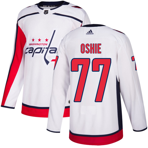 Adidas Washington Capitals #77 T.J. Oshie White Road Authentic Stitched Youth Jersey Youth