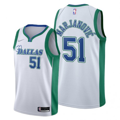 Dallas Dallas Mavericks #51 Boban Marjanovic Mens 2021-22 City Edition White Jersey Mens