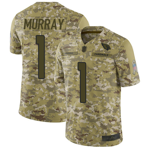 Cardinals #1 Kyler Murray Camo Men's Stitched Limited 2018 Salute To Service Jersey