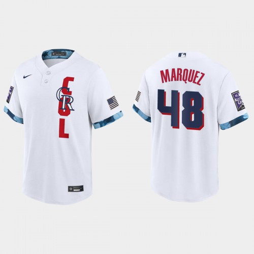 Colorado Colorado Rockies #48 German Marquez 2021 All Star Game Fan's Version White Jersey Men's