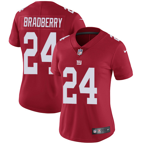 New York Giants #24 James Bradberry Red Alternate Women's Stitched Vapor Untouchable Limited Jersey Womens