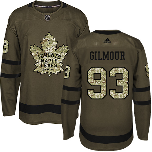 Adidas Maple Toronto Maple Leafs #93 Doug Gilmour Green Salute to Service Stitched Jersey Men's