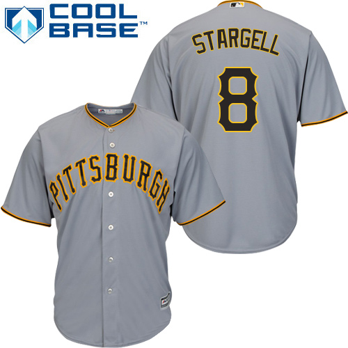 Pittsburgh Pirates #8 Willie Stargell Grey Cool Base Stitched Youth Jersey Youth