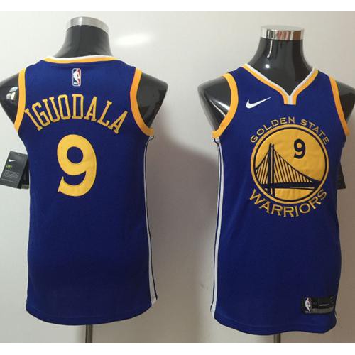 Golden State Warriors #9 Andre Iguodala Blue Swingman Icon Edition Jersey Mens